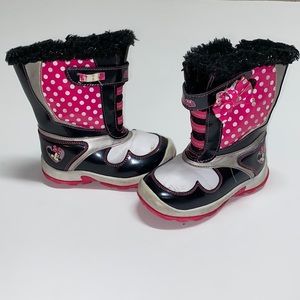 Minnie Mouse snow boots, toddler girl size 8